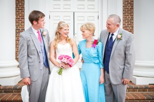 My family & I on my wedding day- August 2011 (Mom looks gorgeous doesn't she?!).