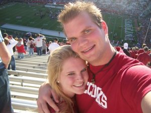 Jack and me on one of our very first dates. I am very thankful to have a husband who has a life that reflects the Gospel. He still dates/pursues me, too. Girls, this is what you look for!